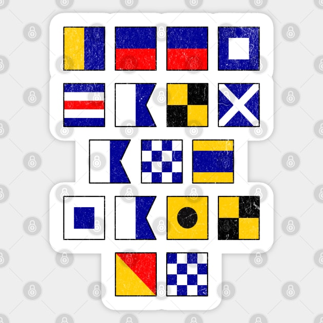 Sailing Lover Keep Calm And Sail On Nautical Flags Boating Sticker by Yesteeyear